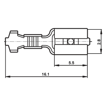 KONEKTOR ŻEŃSKI KSG-2.8/1.0*P100